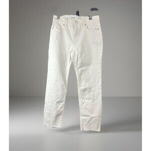 Old Navy Women’s White Mid Rise Boyfriend Denim Jeans Size O